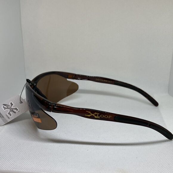 X-Loop Mens Semi Rimless Sunglasses - Picture 3 of 3